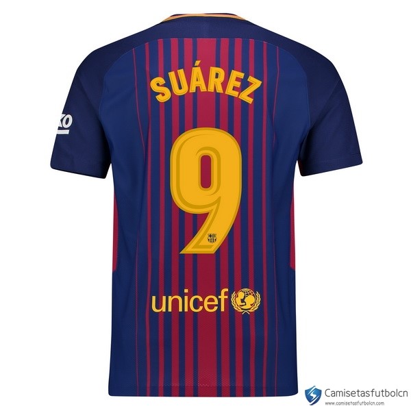 Camiseta Barcelona Primera equipo Suarez 2017-18